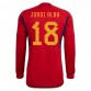 Spanien Jordi Alba 18 2023/2024 Hemma Fotbollströjor Långärmad